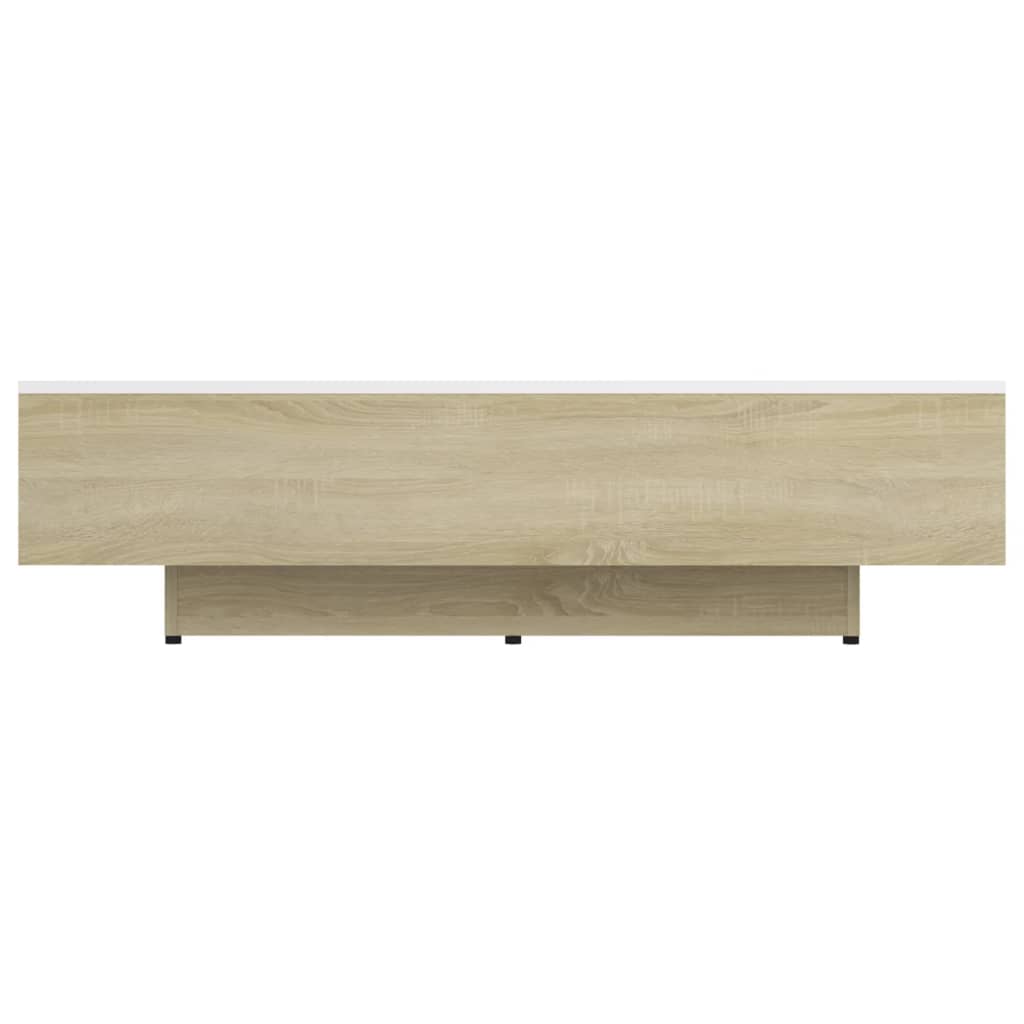 Table basse 100x49,5x31 cm en dérivé du bois, coloris chêne