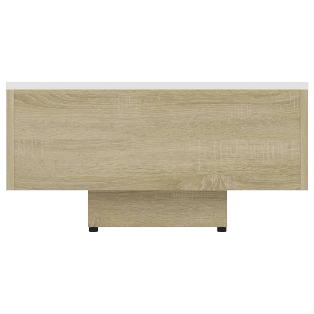 Table basse 100x49,5x31 cm en dérivé du bois, coloris chêne