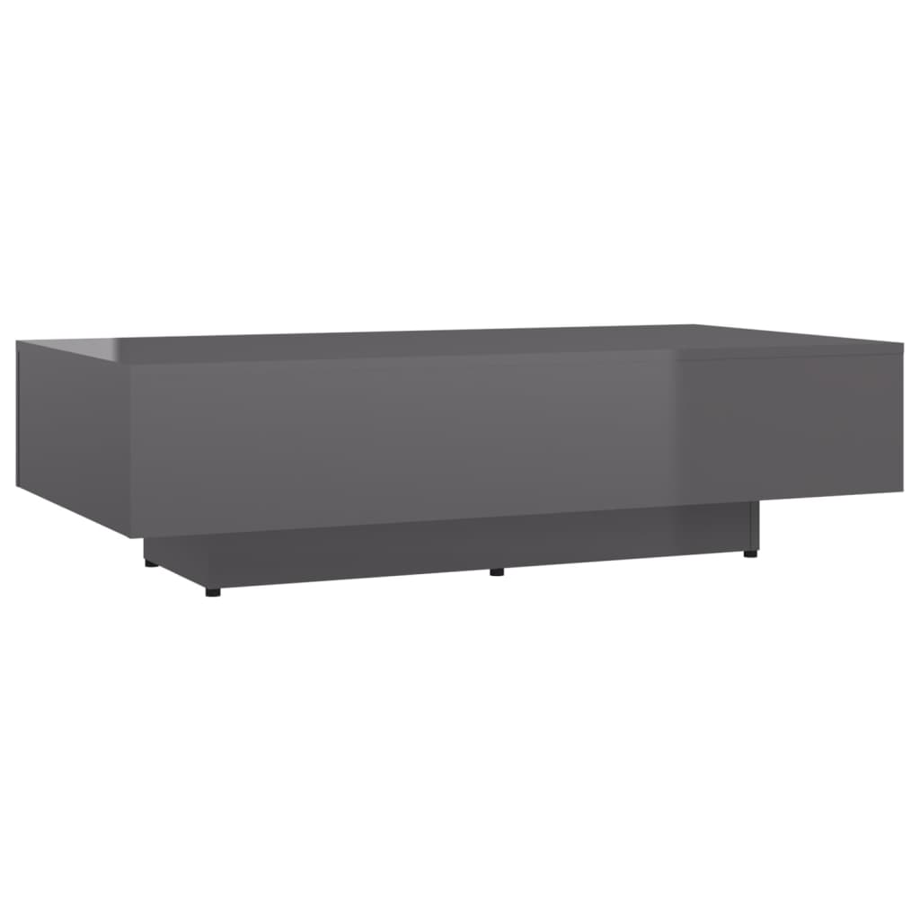 Table basse 100x49,5x31 cm en dérivé du bois, coloris chêne