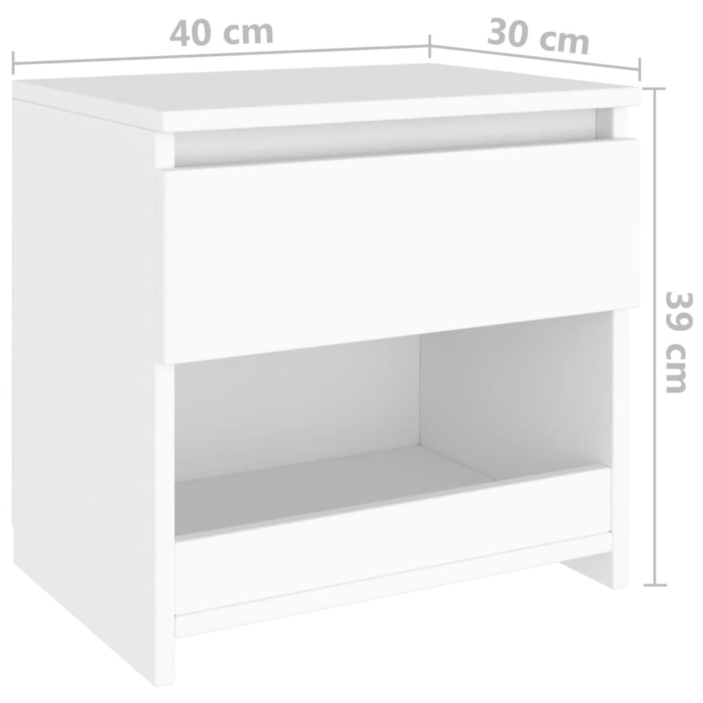 Tables de chevet 2 pcs 40x30x39 cm bois fini