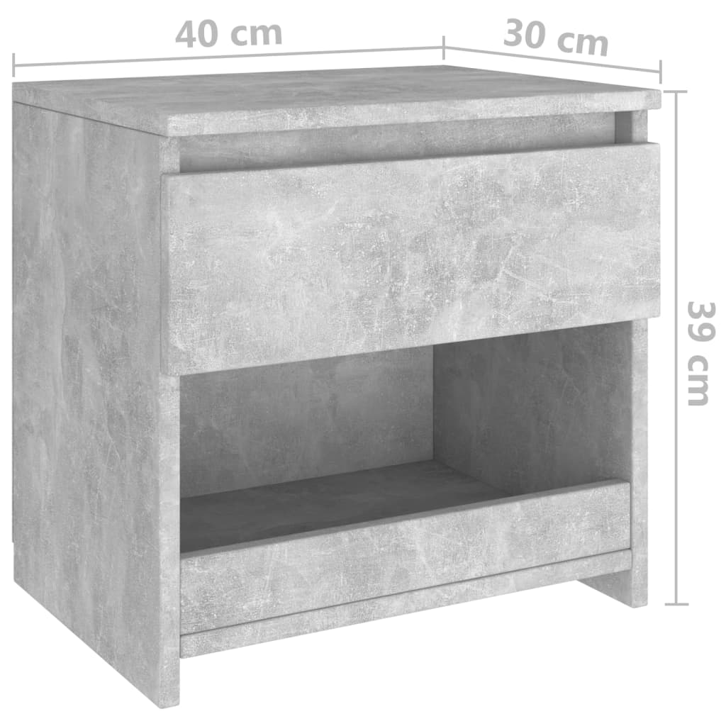 Tables de chevet 2 pcs 40x30x39 cm bois fini