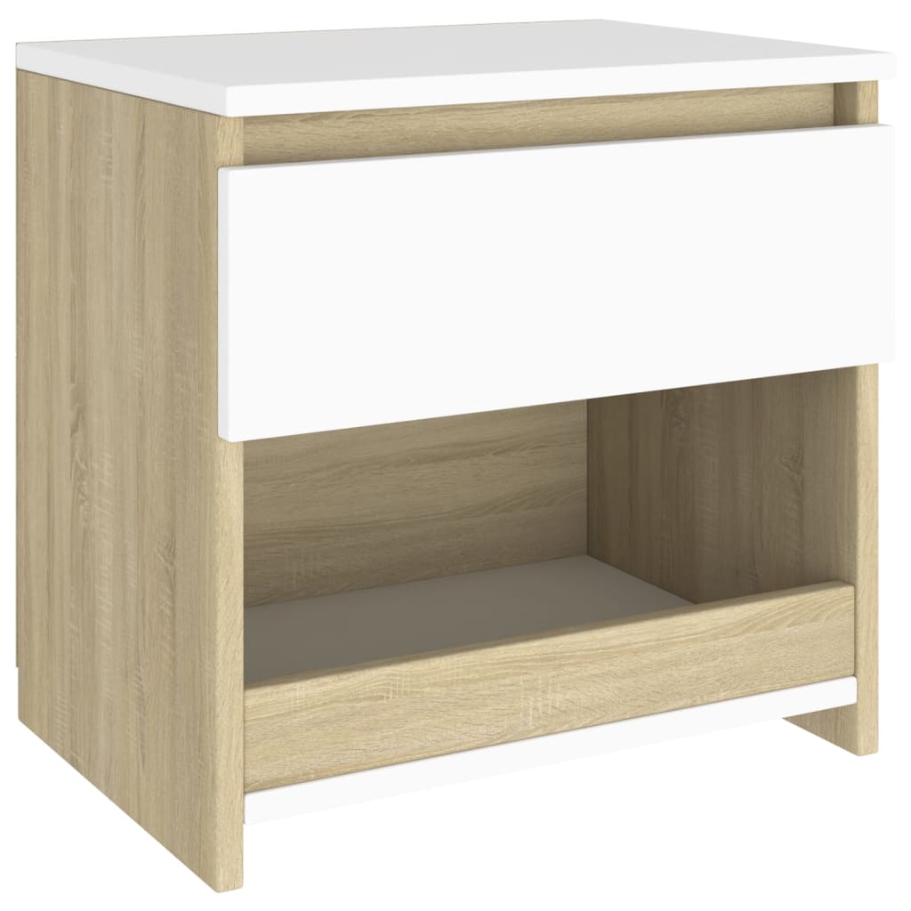 Tables de chevet 2 pcs 40x30x39 cm bois fini