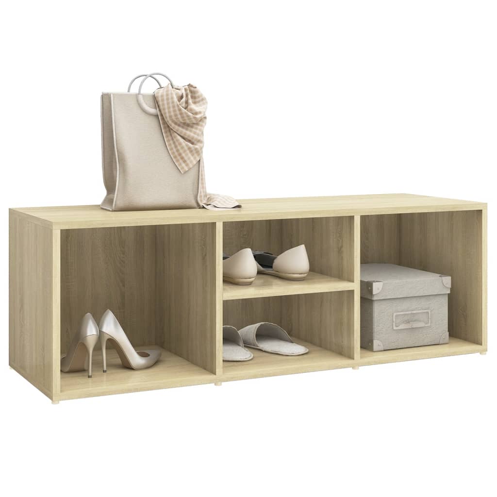 Banc rangement chaussures 105x35x35 cm bois travaillé