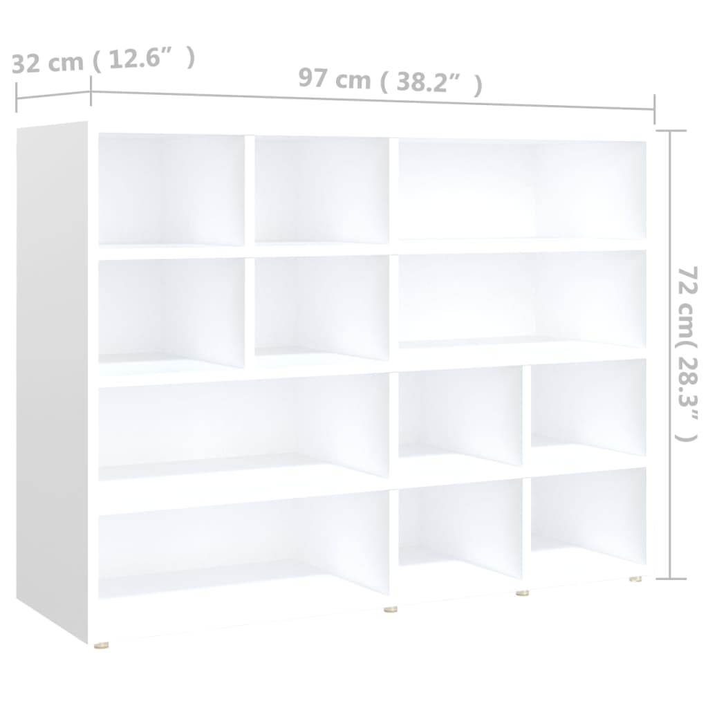 Bijzetkast 97x32x72 cm bewerkt hout eikenkleurig