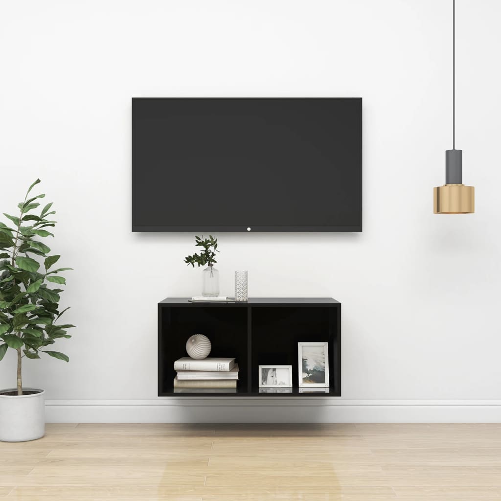 Tv-wandmeubel 37x37x72 cm bewerkt hout