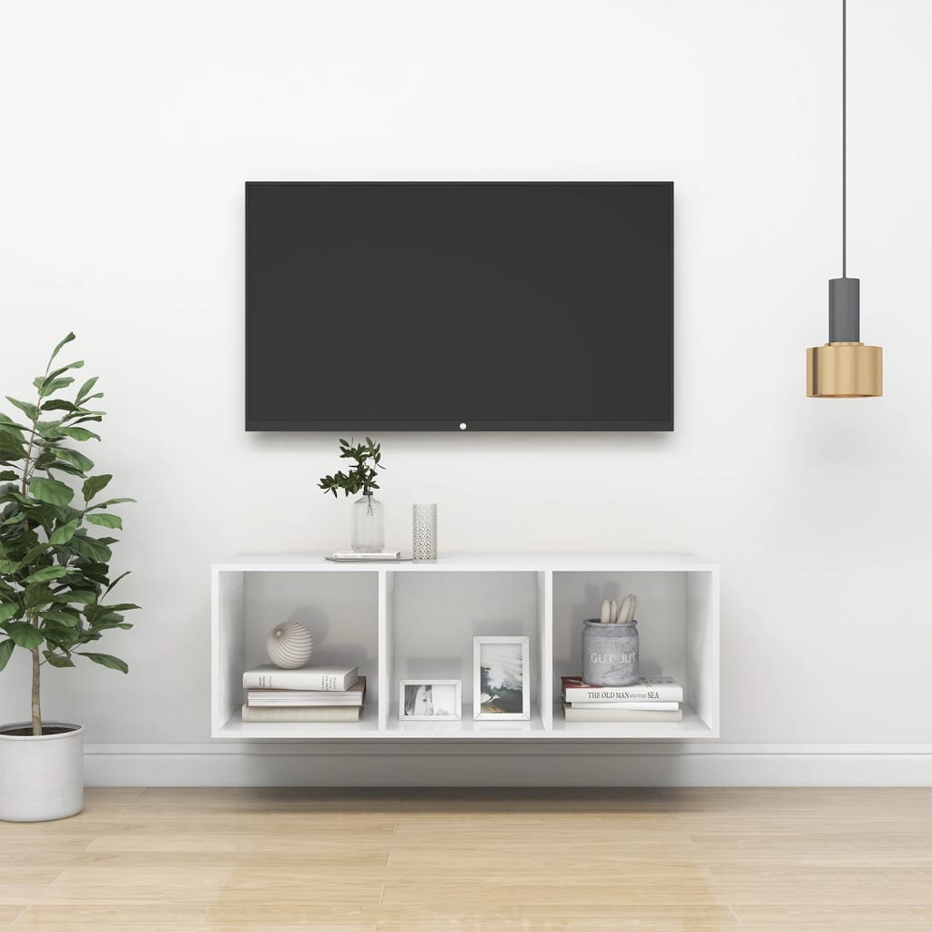 Tv-wandmeubel 37x37x72 cm bewerkt hout