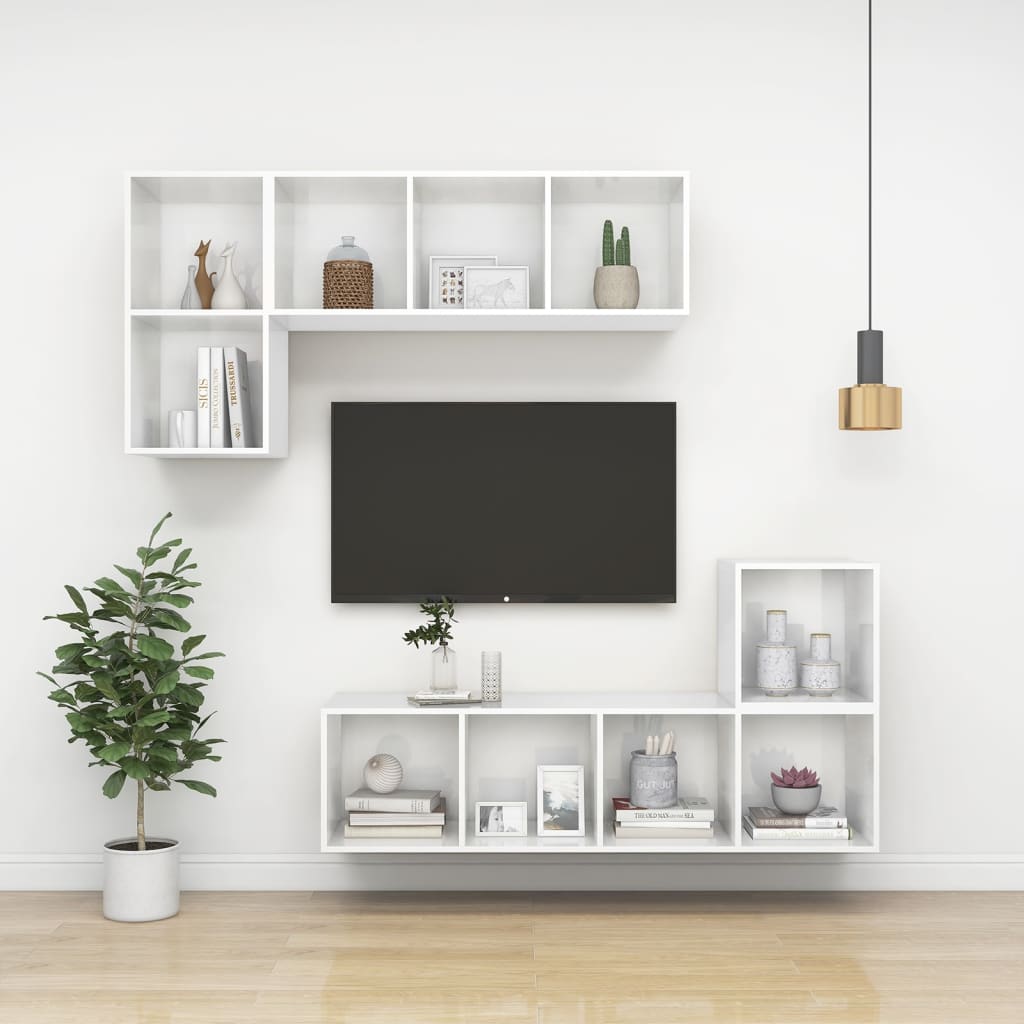 Tv-wandmeubel 37x37x72 cm bewerkt hout