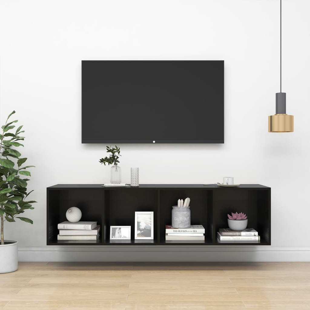 Tv-wandmeubel 37x37x72 cm bewerkt hout