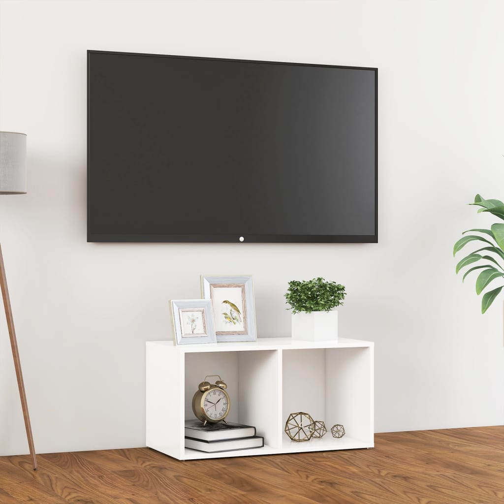 Meuble TV 72x35x36,5 cm en bois travaillé