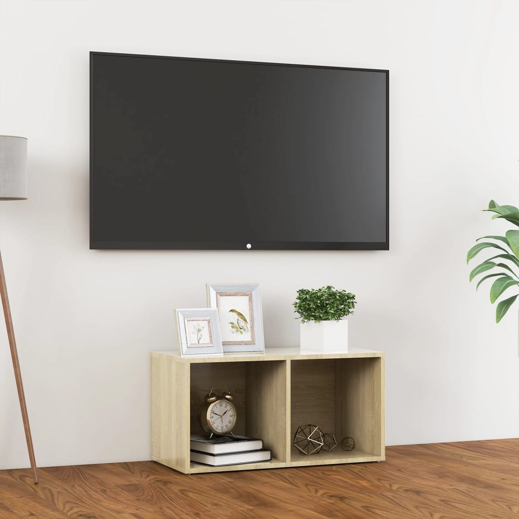 Meuble TV 72x35x36,5 cm en bois travaillé