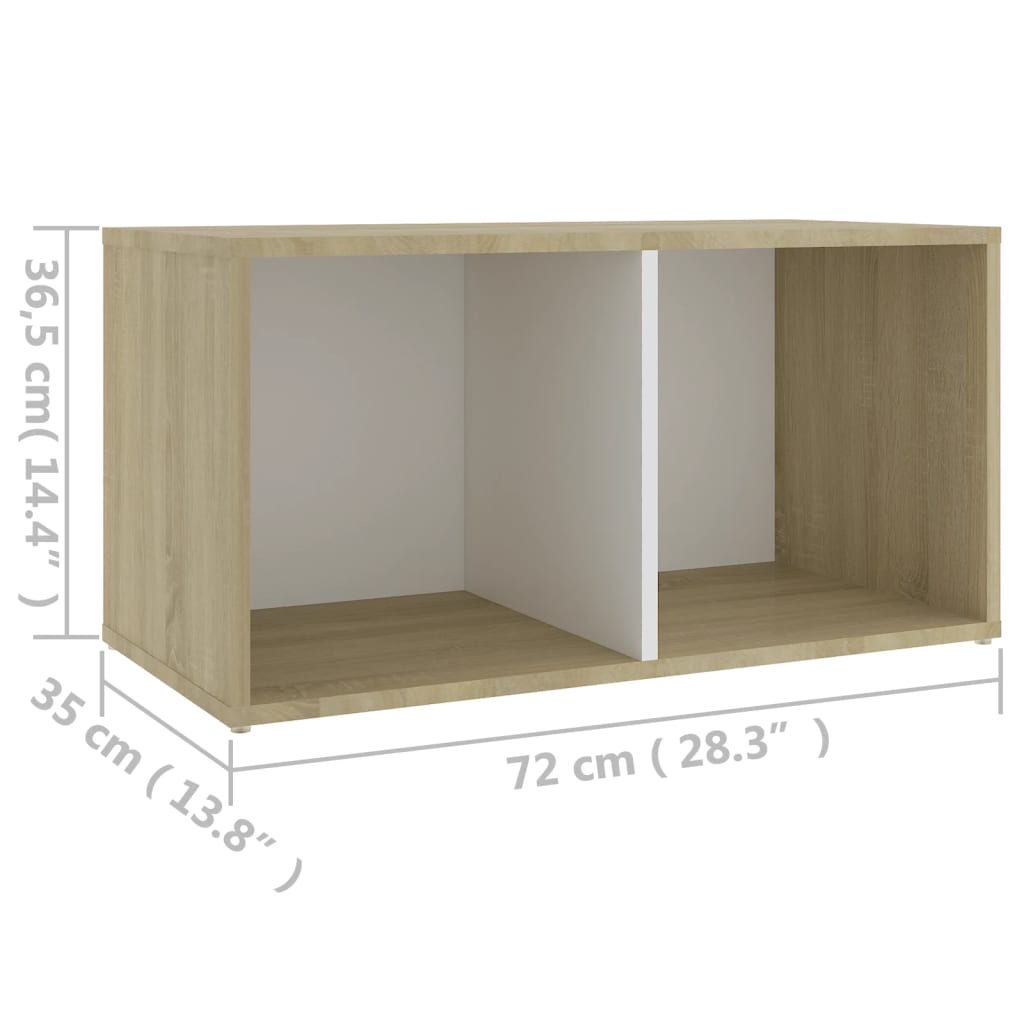 Meuble TV 72x35x36,5 cm en bois travaillé