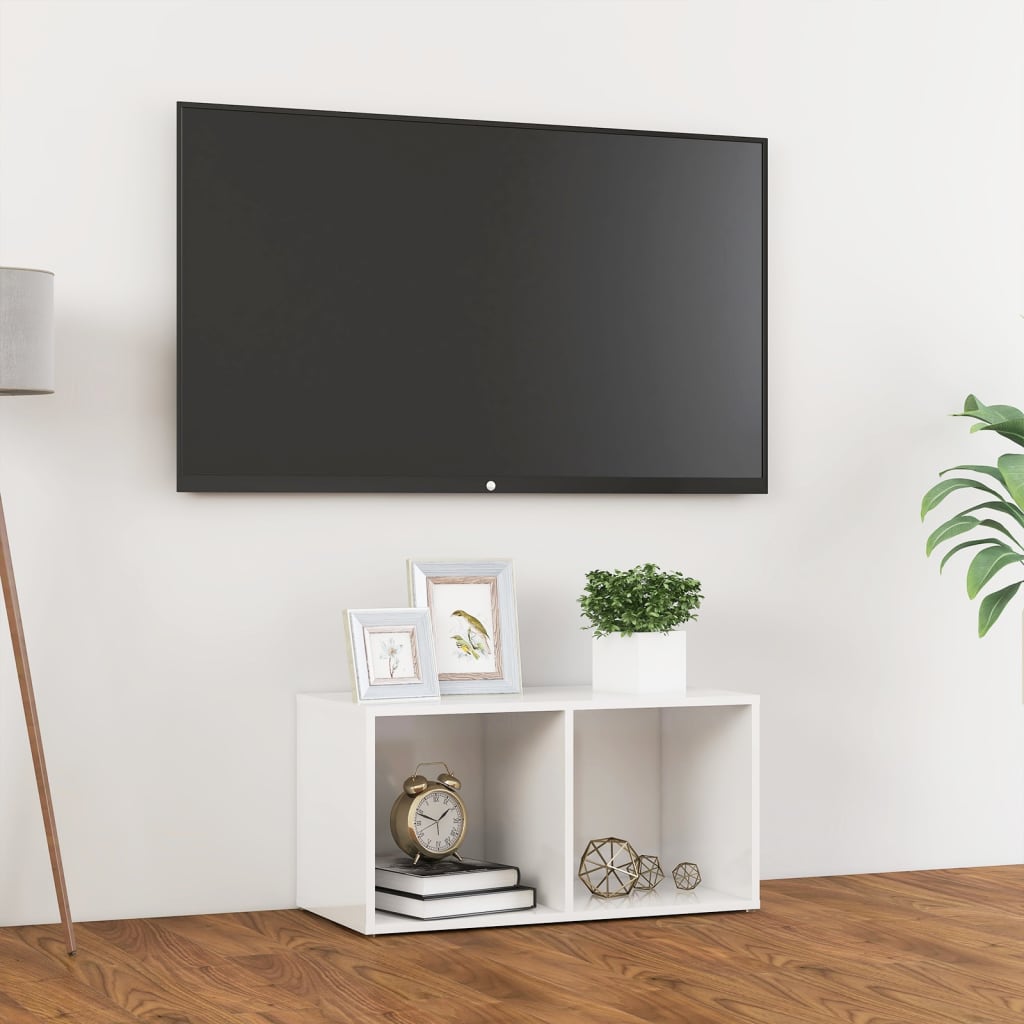 Meuble TV 72x35x36,5 cm en bois travaillé