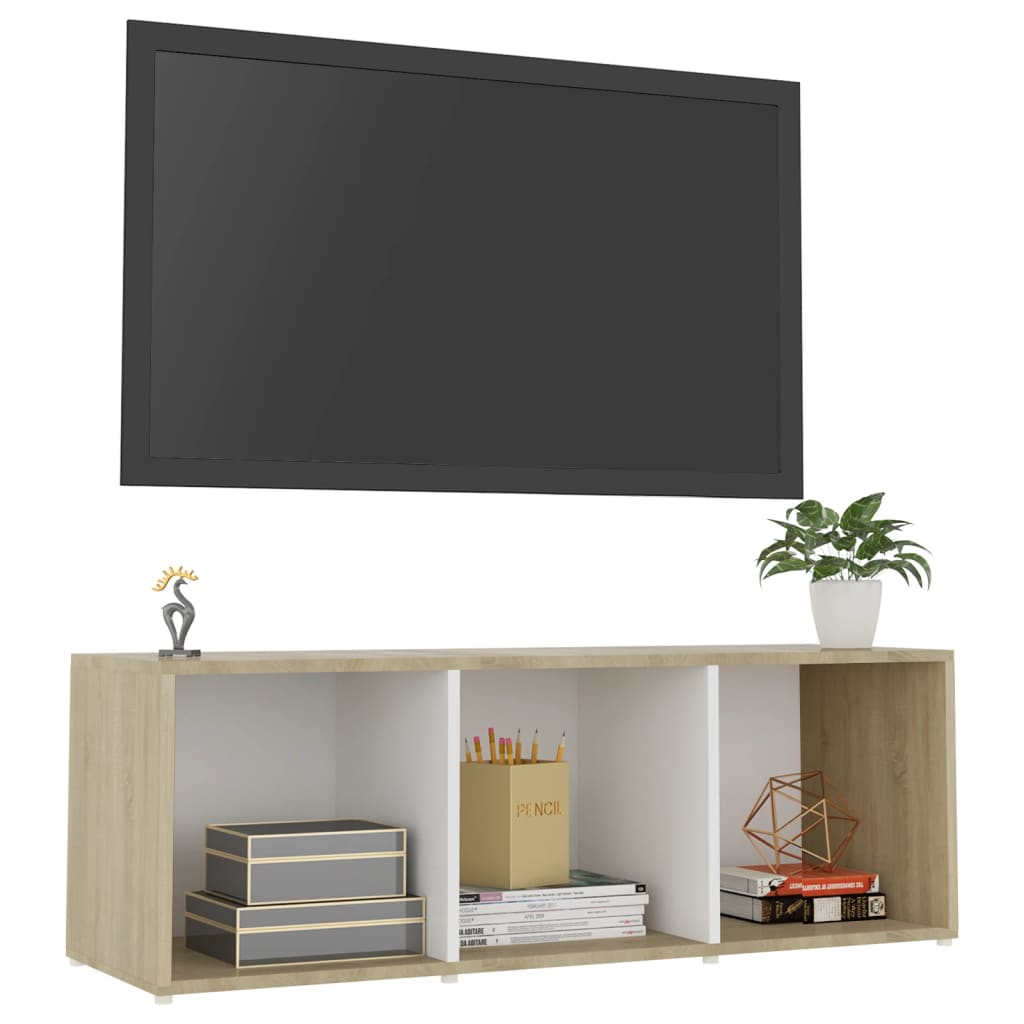 Meuble TV 72x35x36,5 cm en bois travaillé