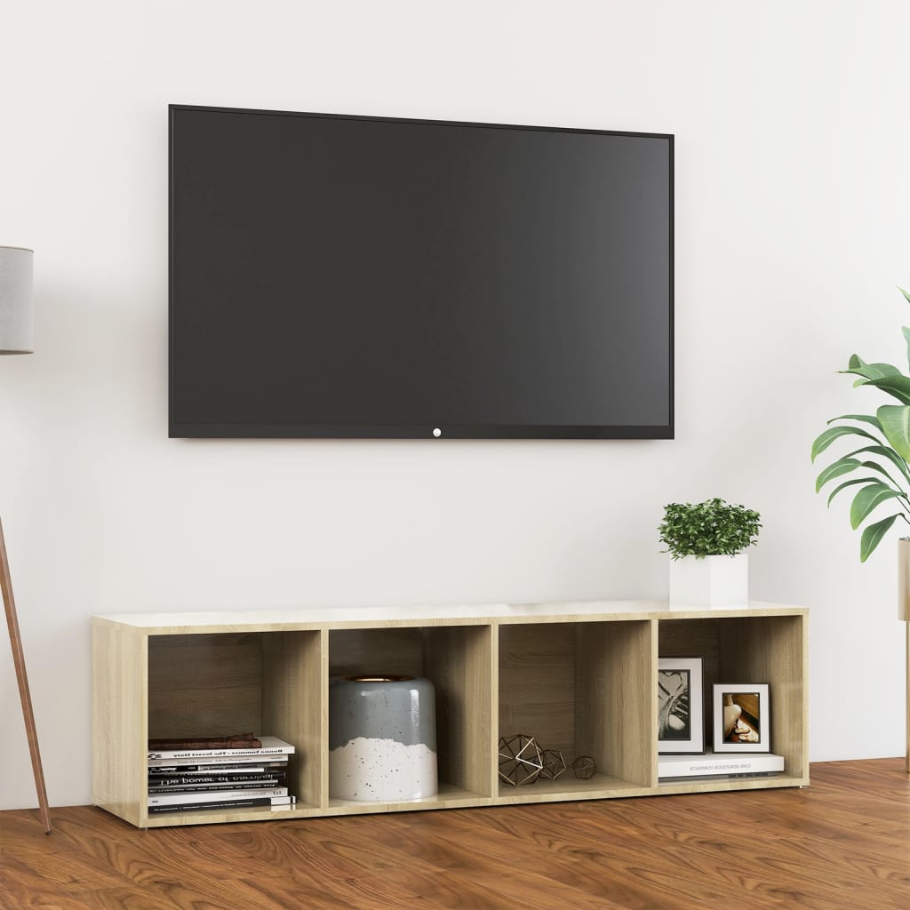 Meuble TV 72x35x36,5 cm en bois travaillé