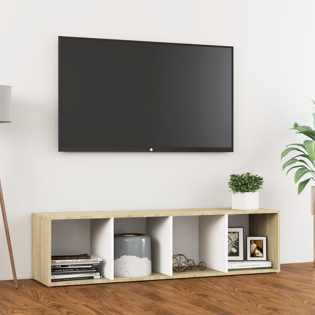 Meuble TV 72x35x36,5 cm en bois travaillé