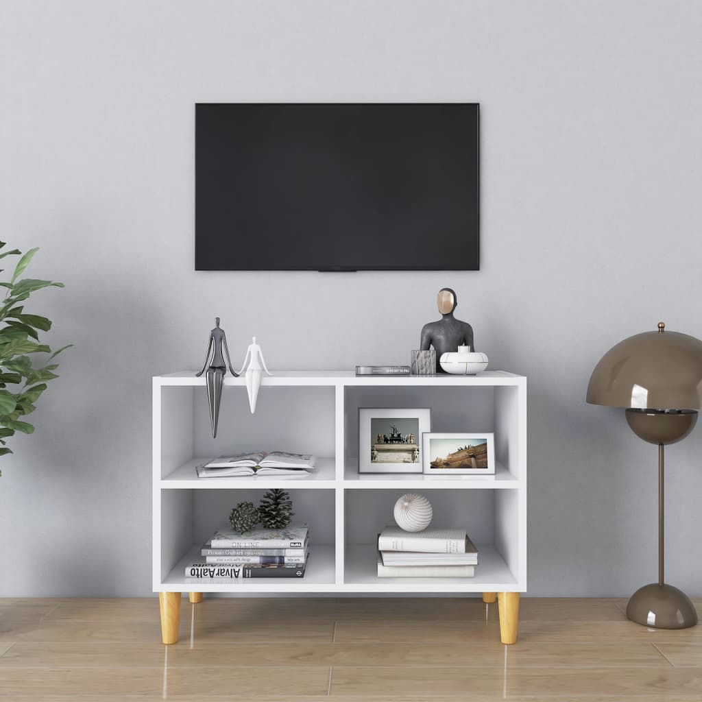 Tv-meubel met houten poten 69,5x30x50 cm sonoma eikenkleurig