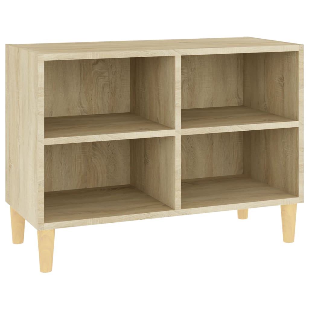 Tv-meubel met houten poten 69,5x30x50 cm sonoma eikenkleurig