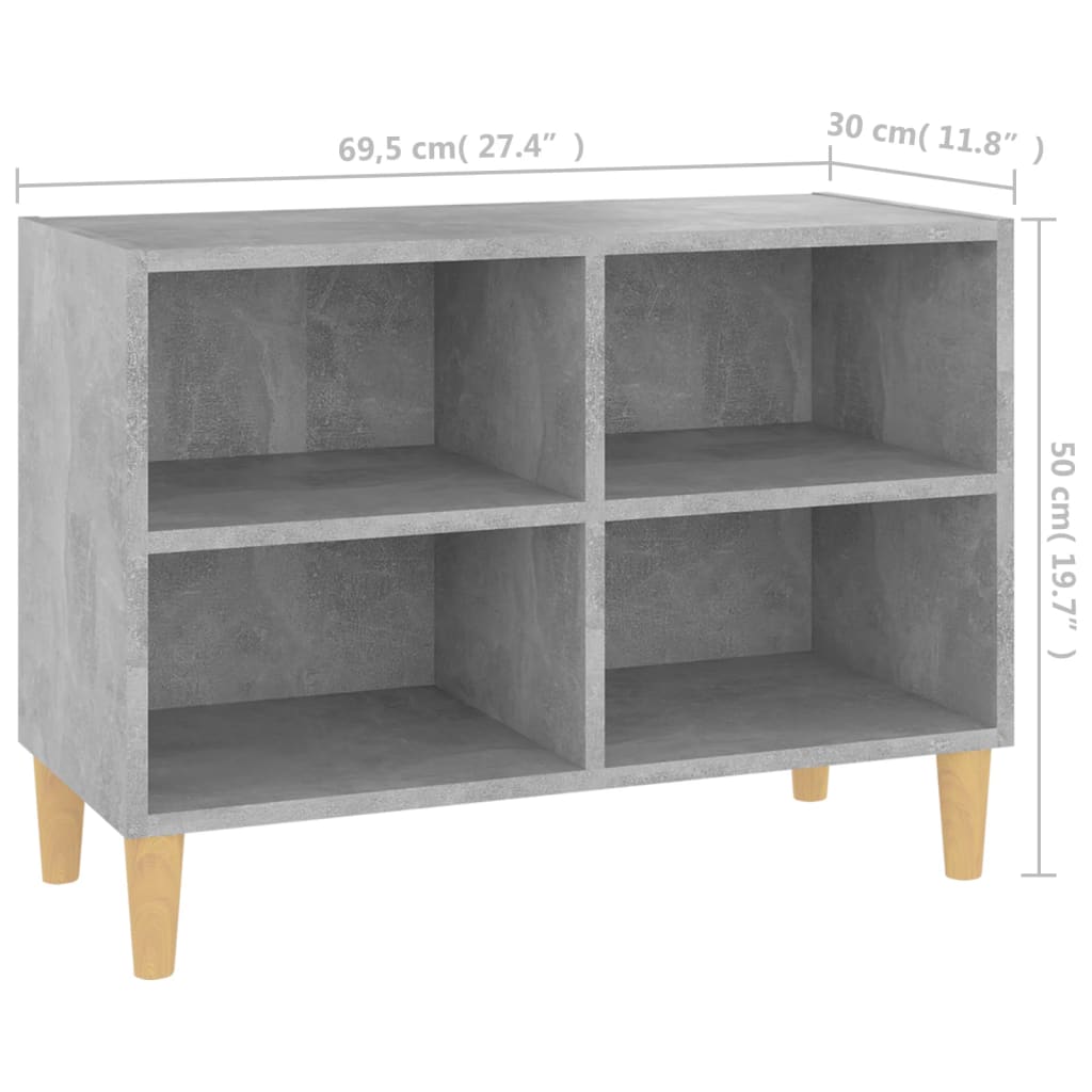 Meuble TV avec pieds en bois 69,5x30x50 cm couleur chêne