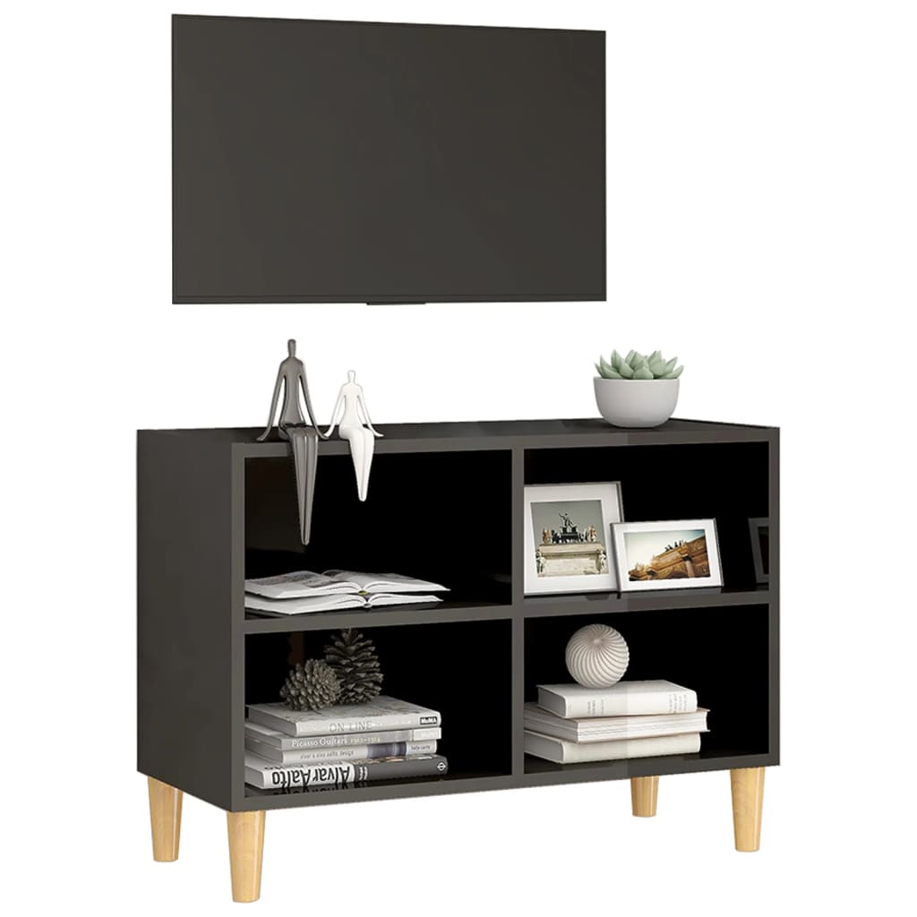 Tv-meubel met houten poten 69,5x30x50 cm sonoma eikenkleurig