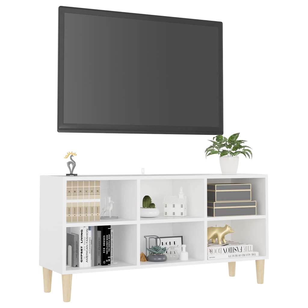 Meuble TV avec pieds en bois 69,5x30x50 cm couleur chêne