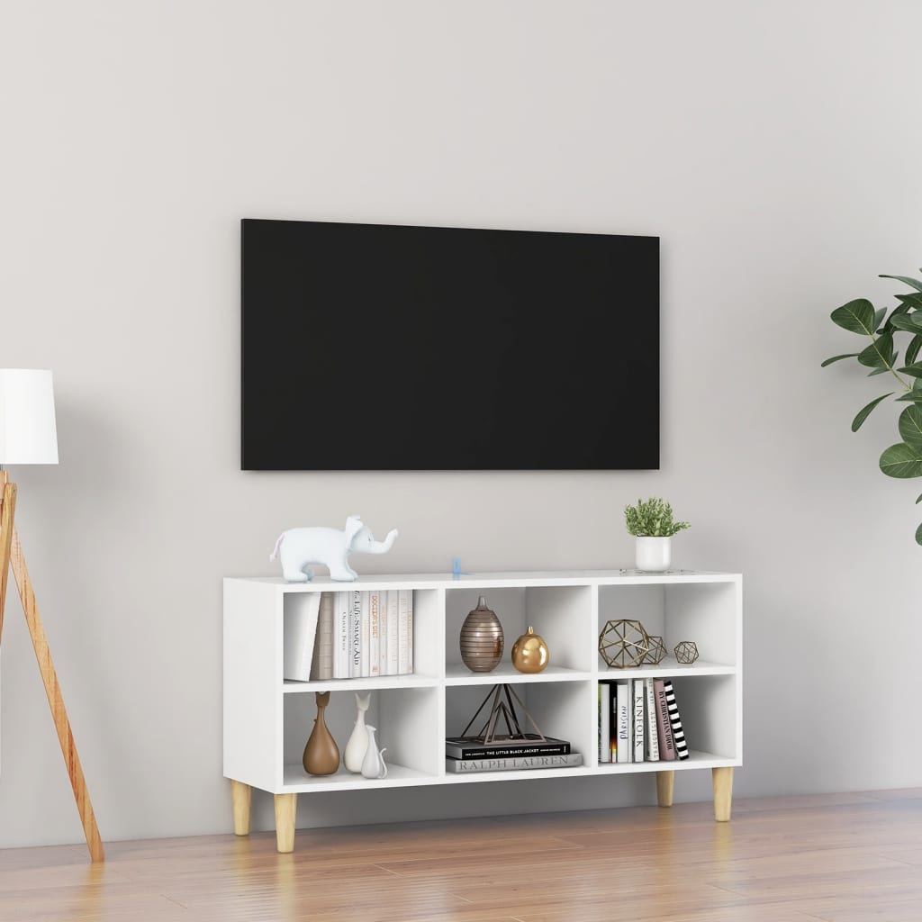 Meuble TV avec pieds en bois 69,5x30x50 cm couleur chêne