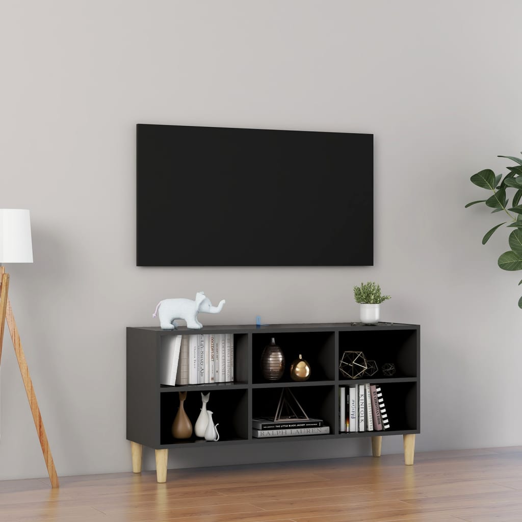 Meuble TV avec pieds en bois 69,5x30x50 cm couleur chêne