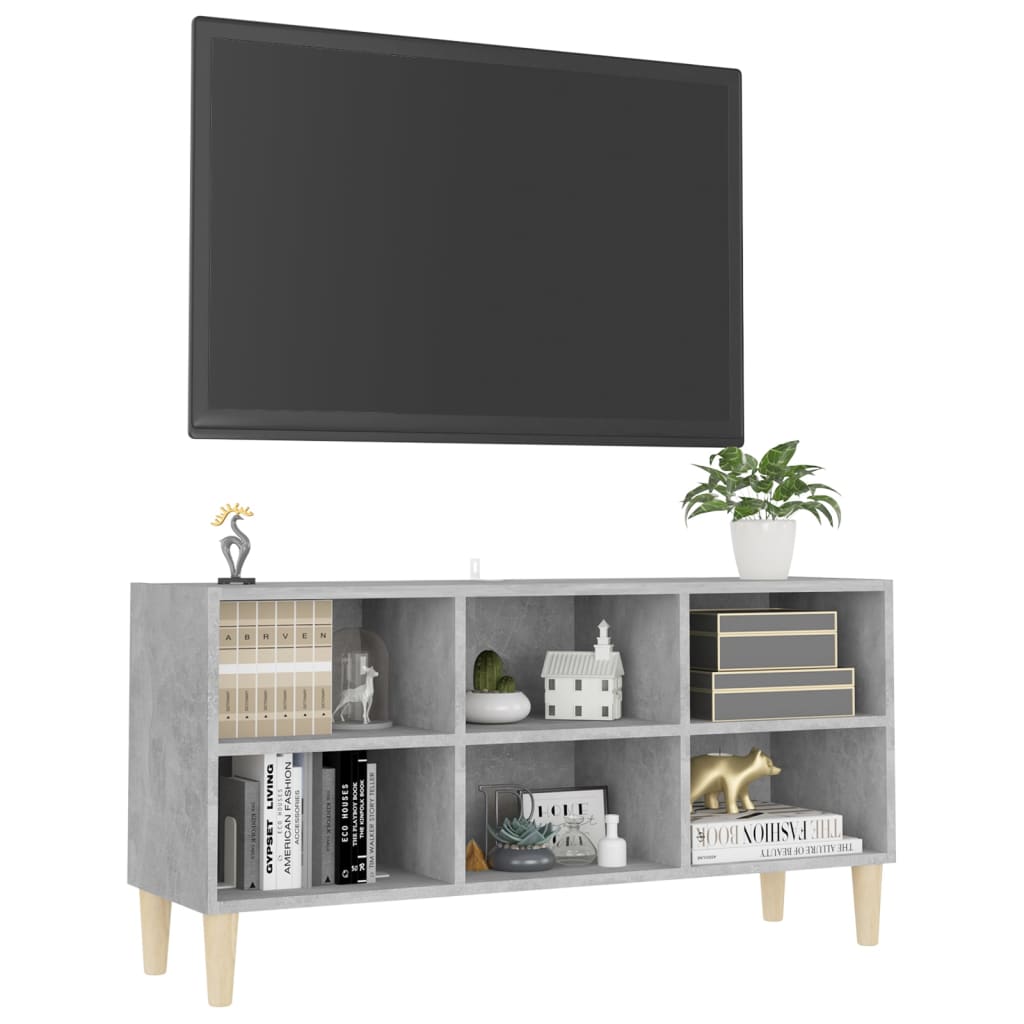 Meuble TV avec pieds en bois 69,5x30x50 cm couleur chêne