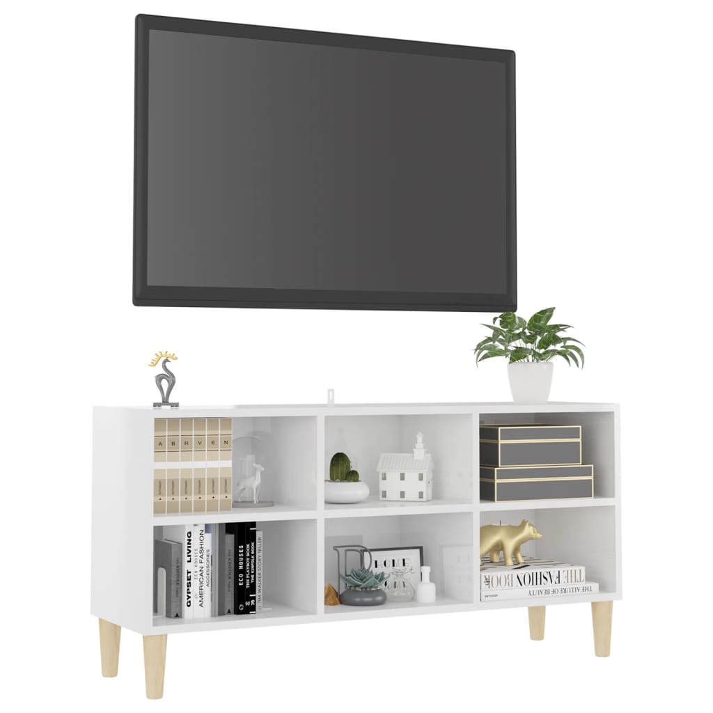 Meuble TV avec pieds en bois 69,5x30x50 cm couleur chêne