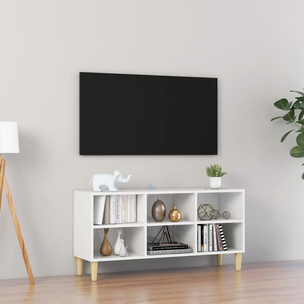 Meuble TV avec pieds en bois 69,5x30x50 cm couleur chêne