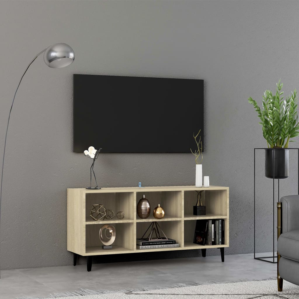 Tv-meubel met metalen poten 69,5x30x50 cm