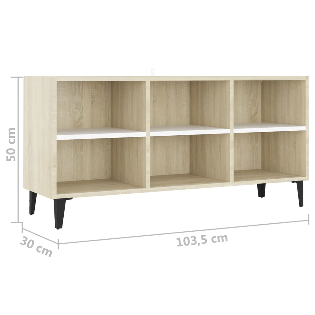 Tv-meubel met metalen poten 69,5x30x50 cm