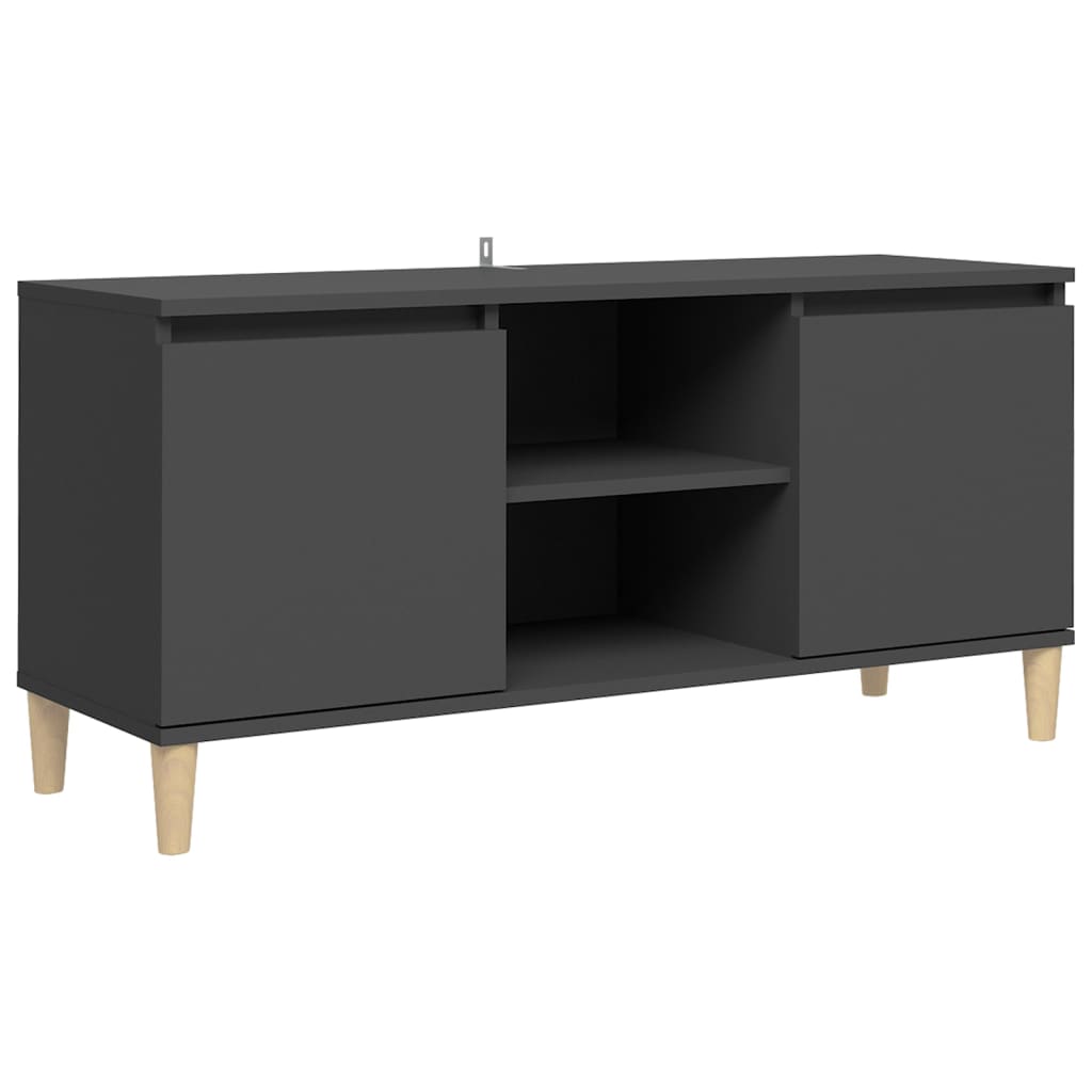 Tv-meubel met houten poten 103,5x35x50 cm eikenkleurig