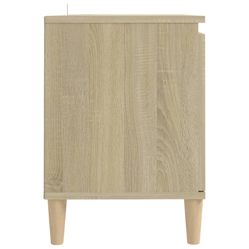 Tv-meubel met massief houten poten 103,5x35x50 cm