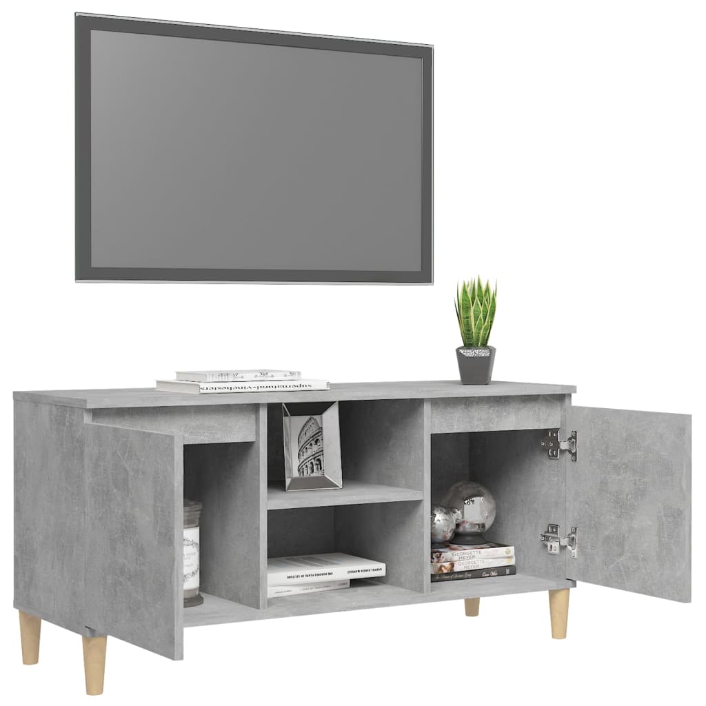 Tv-meubel met houten poten 103,5x35x50 cm eikenkleurig