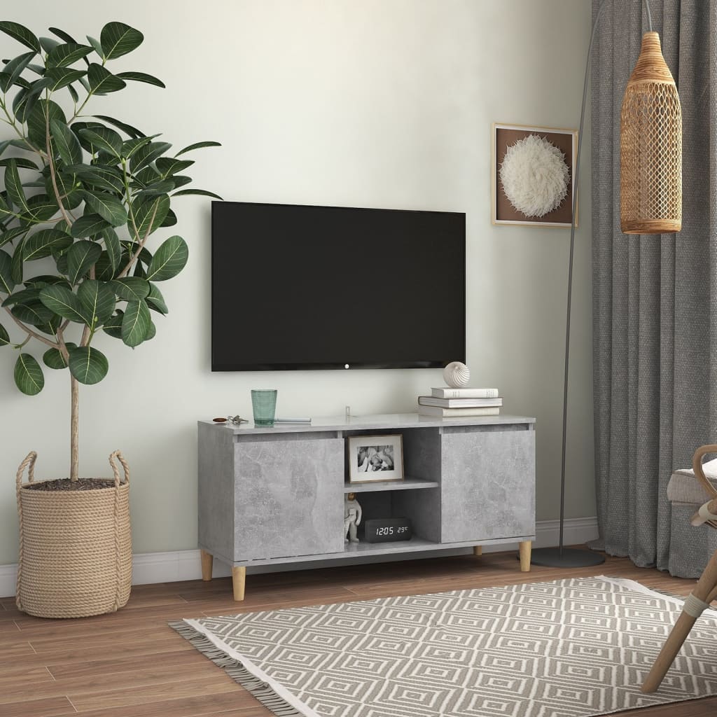 Tv-meubel met houten poten 103,5x35x50 cm eikenkleurig