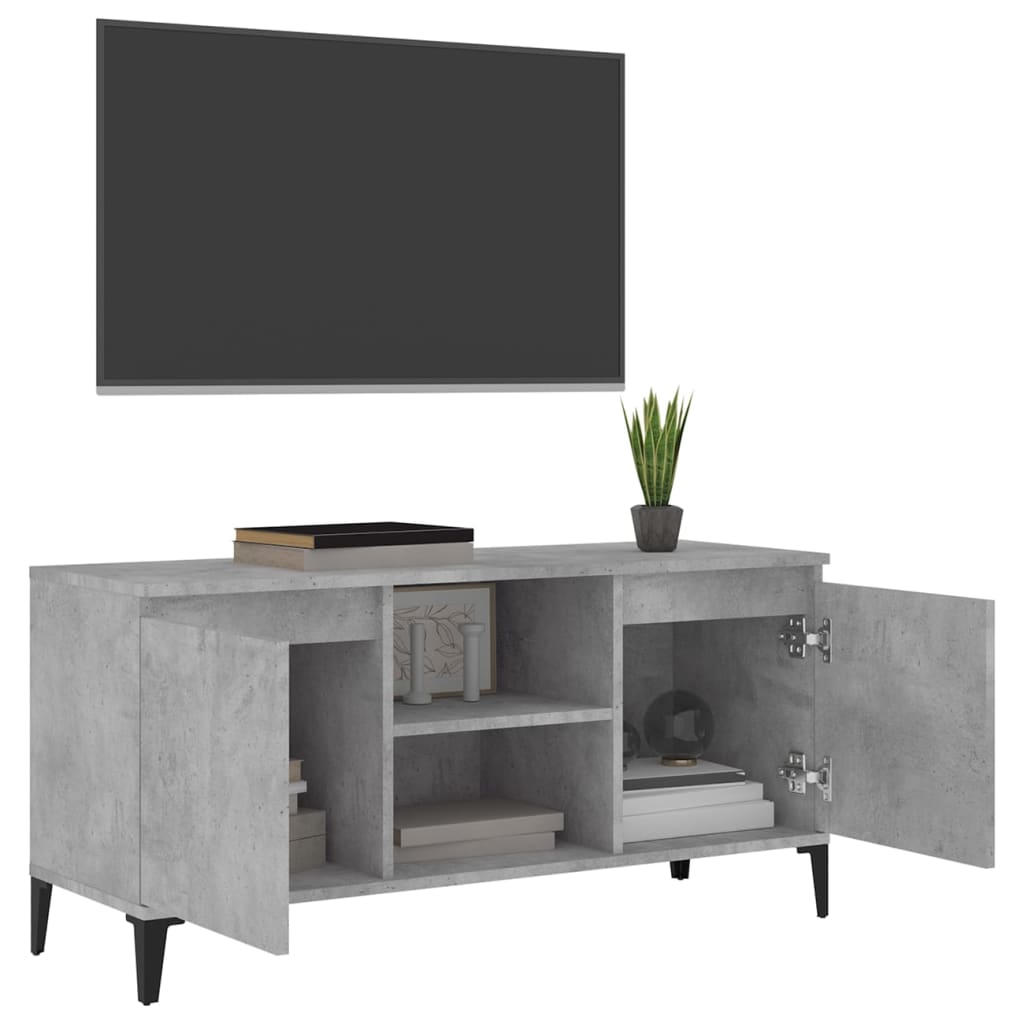 Tv-meubel met metalen poten 103,5x35x50 cm