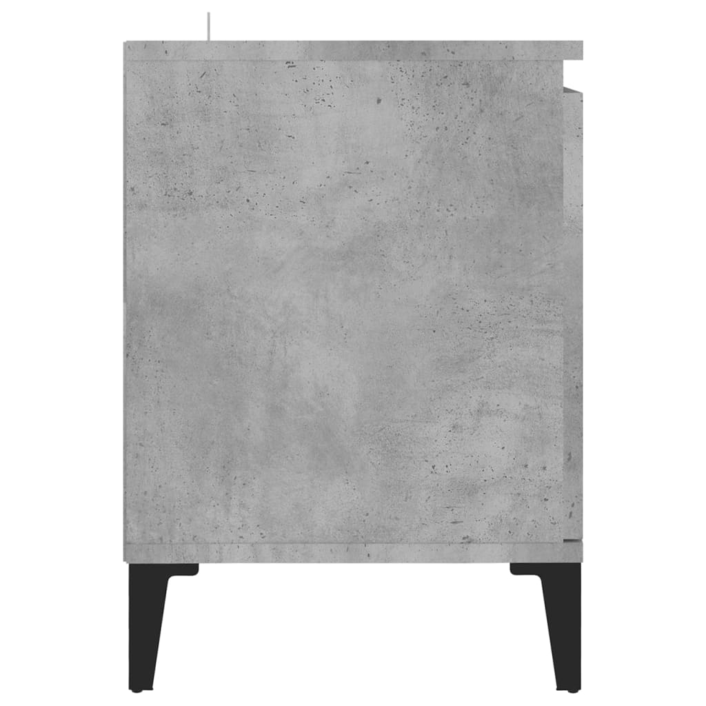 Tv-meubel met metalen poten 103,5x35x50 cm eikenkleurig