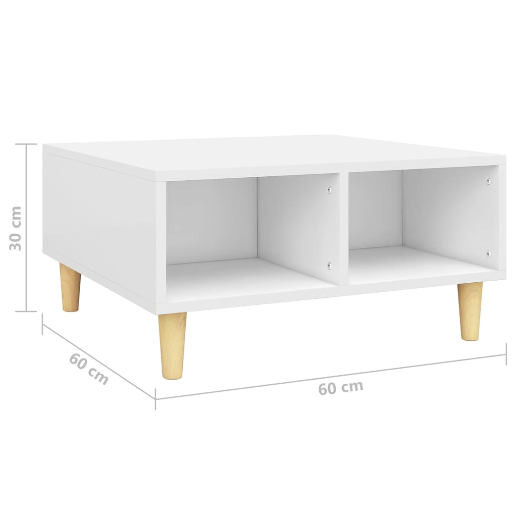 Salontafel 60x60x30 cm bewerkt hout eikenkleurig