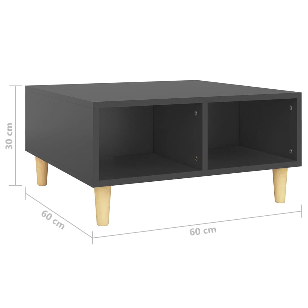 Salontafel 60x60x30 cm bewerkt hout