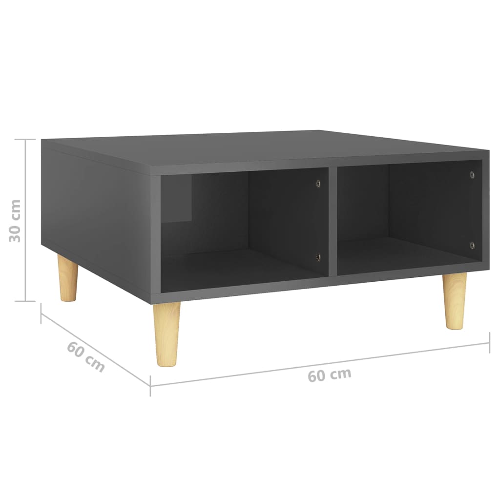 Salontafel 60x60x30 cm bewerkt hout eikenkleurig