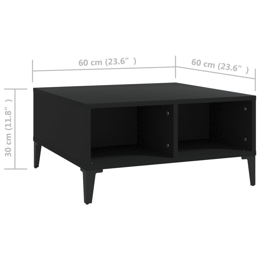 Salontafel 60x60x30 cm bewerkt hout eikenkleurig