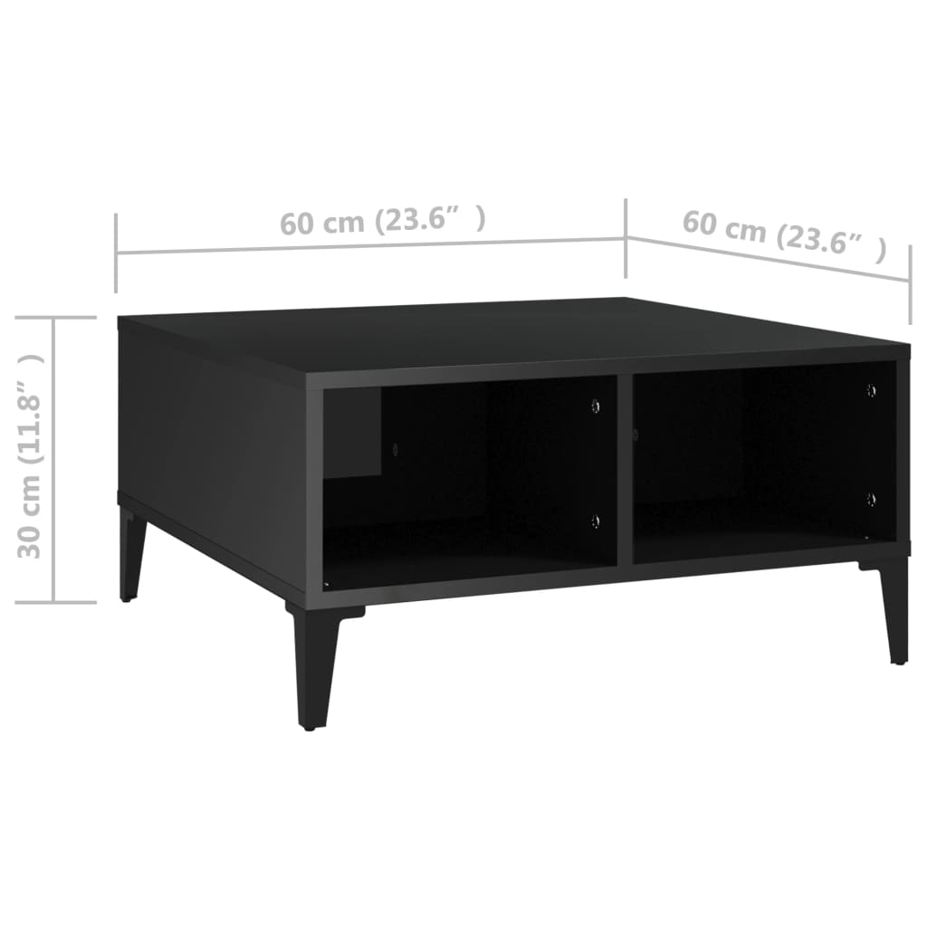 Salontafel 60x60x30 cm bewerkt hout eikenkleurig