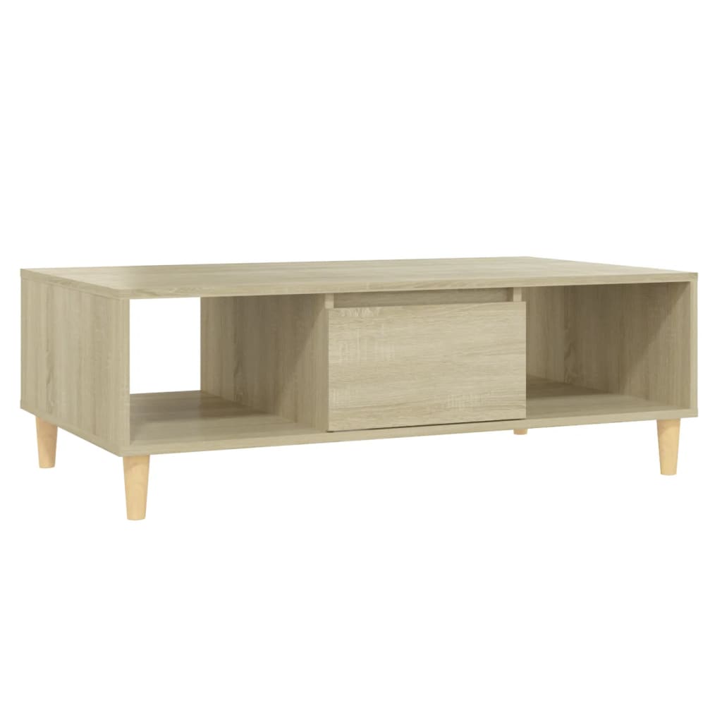 Table basse 103,5x60x35 cm en bois travaillé