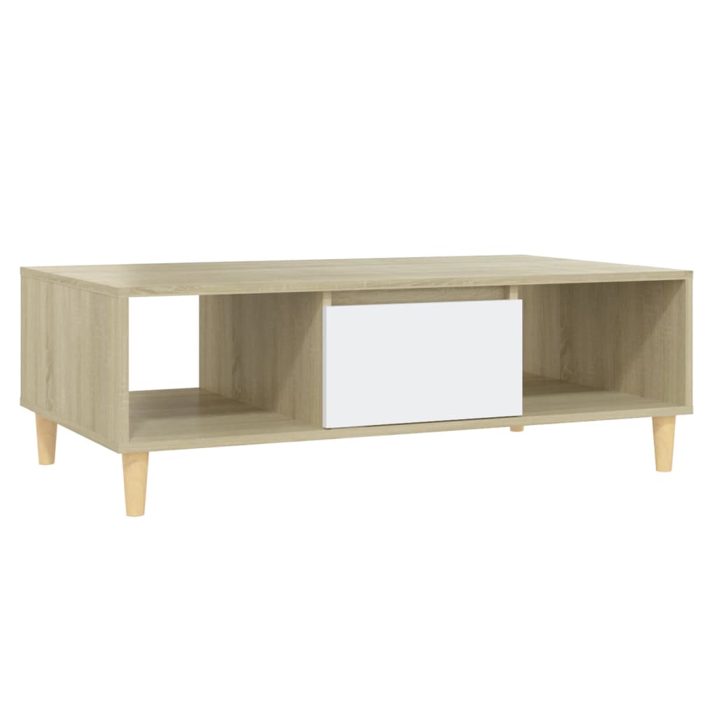 Table basse 103,5x60x35 cm en bois travaillé