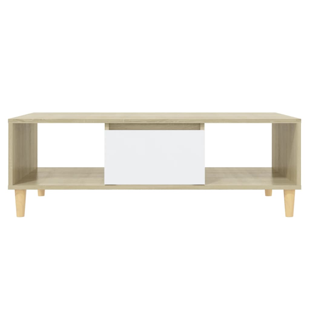 Table basse 103,5x60x35 cm en bois travaillé