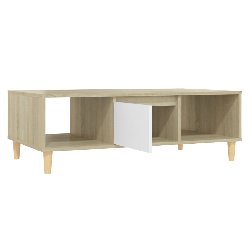 Table basse 103,5x60x35 cm en bois travaillé