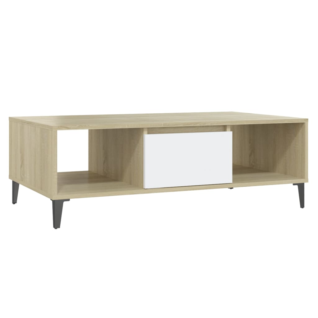 Table basse 103,5x60x35 cm en bois travaillé