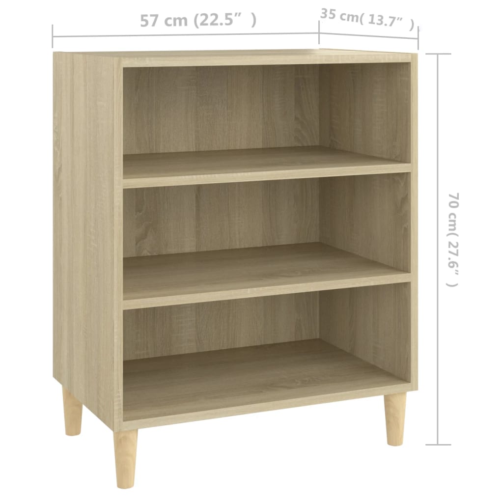 Dressoir 57x35x70 cm bewerkt hout