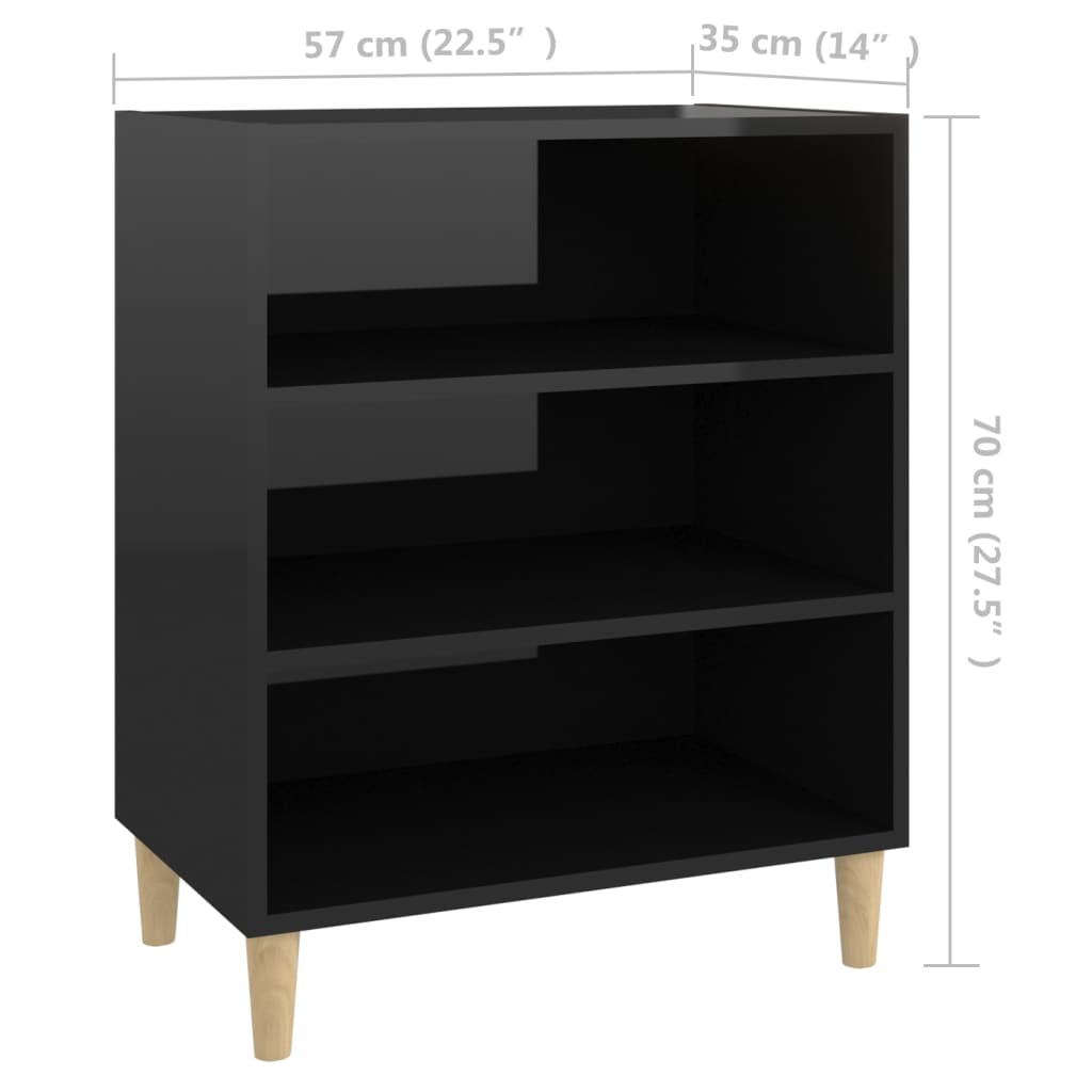 Dressoir 57x35x70 cm bewerkt hout