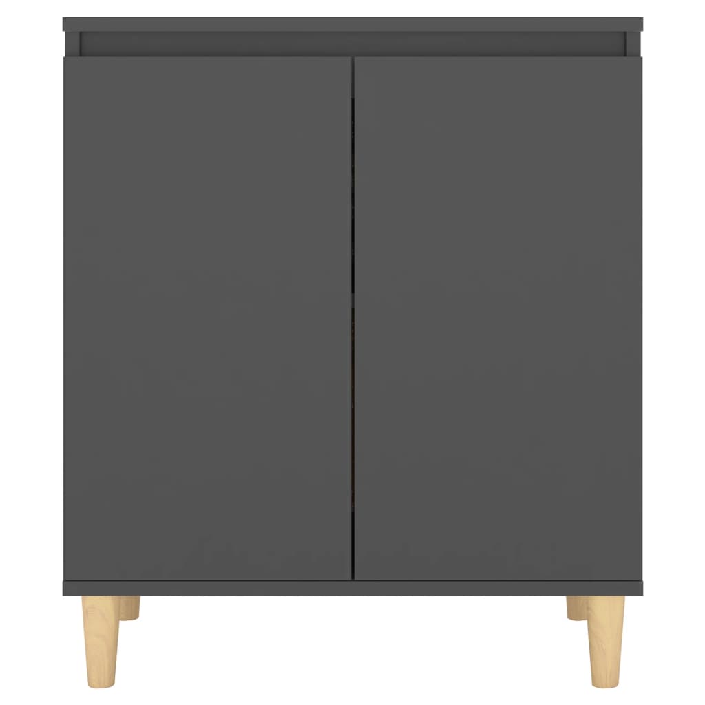 Dressoir met houten poten 60x35x70 cm bewerkt hout